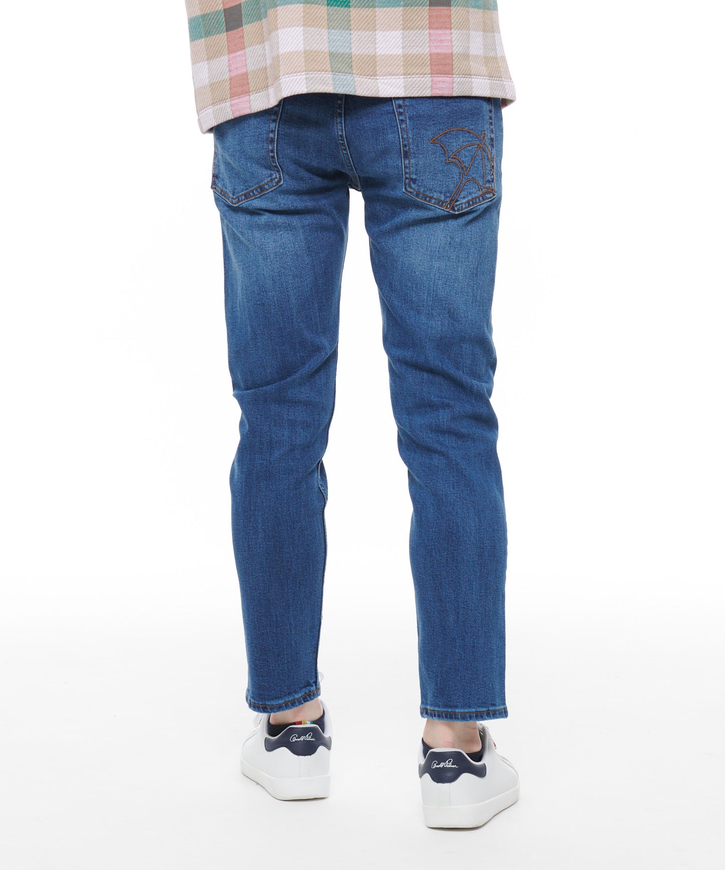 テーパードストレッチデニムパンツ for men's