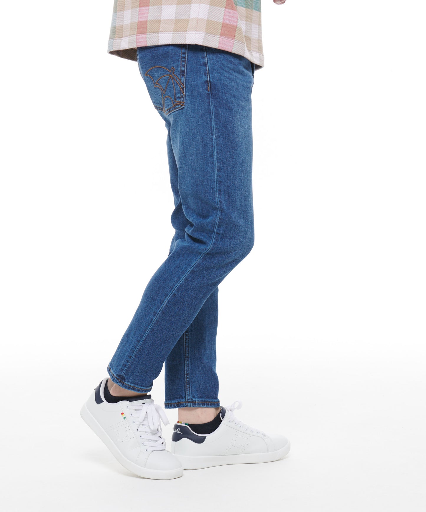 テーパードストレッチデニムパンツ for men's