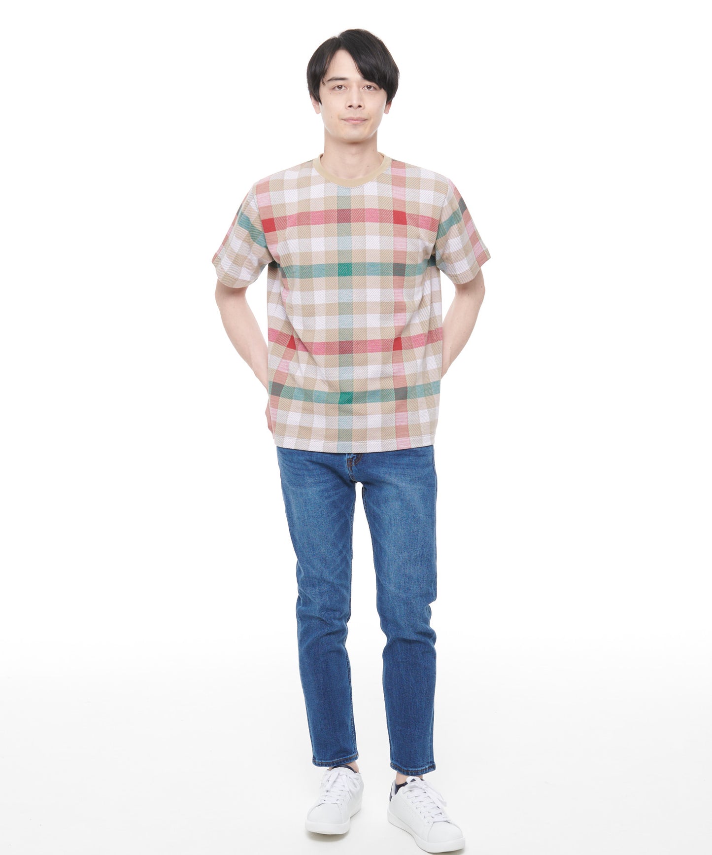 テーパードストレッチデニムパンツ for men's