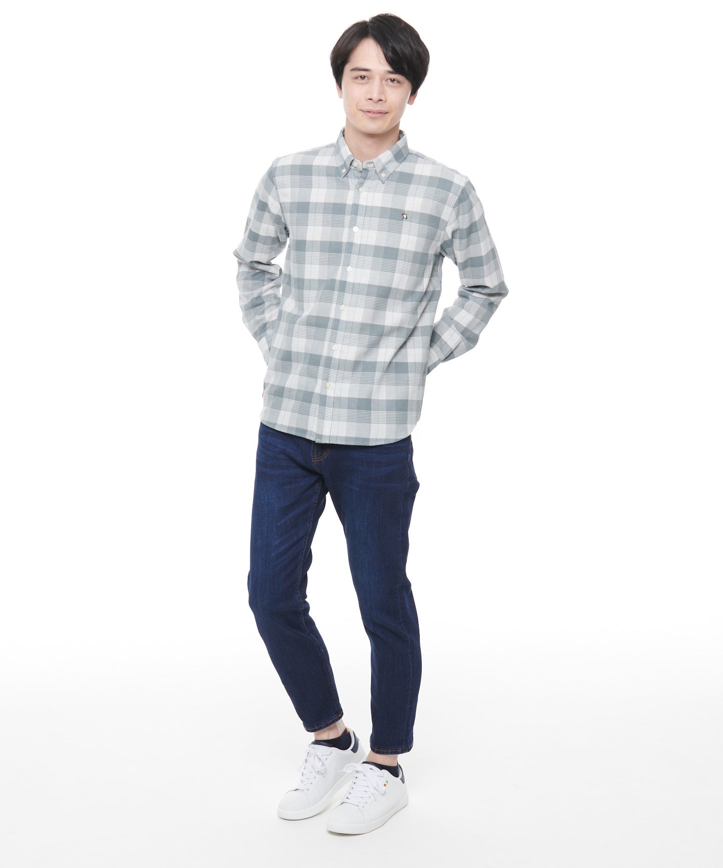 テーパードストレッチデニムパンツ for men's