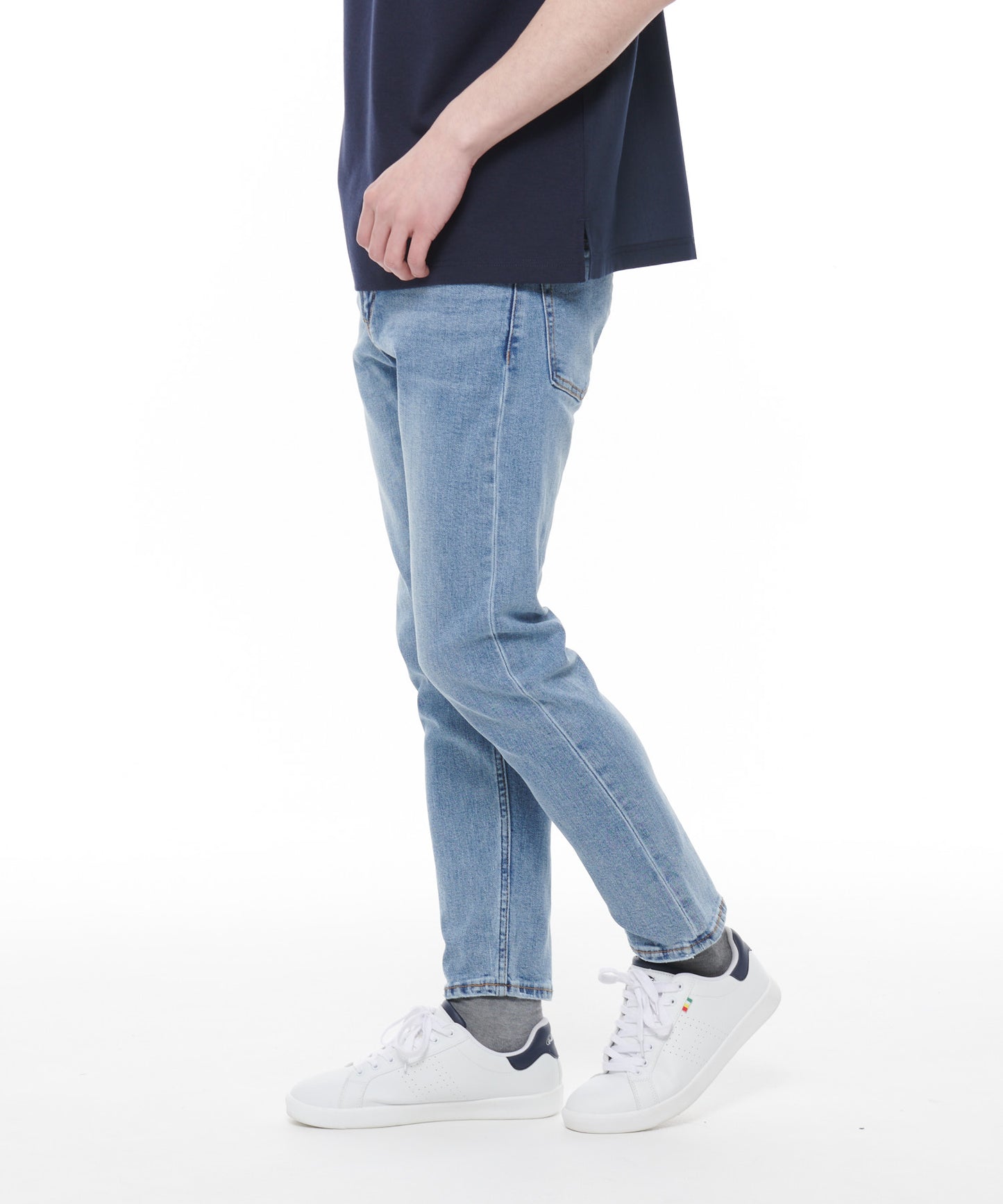 テーパードストレッチデニムパンツ for men's