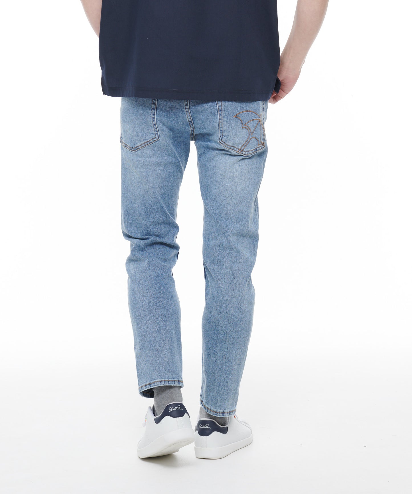 テーパードストレッチデニムパンツ for men's