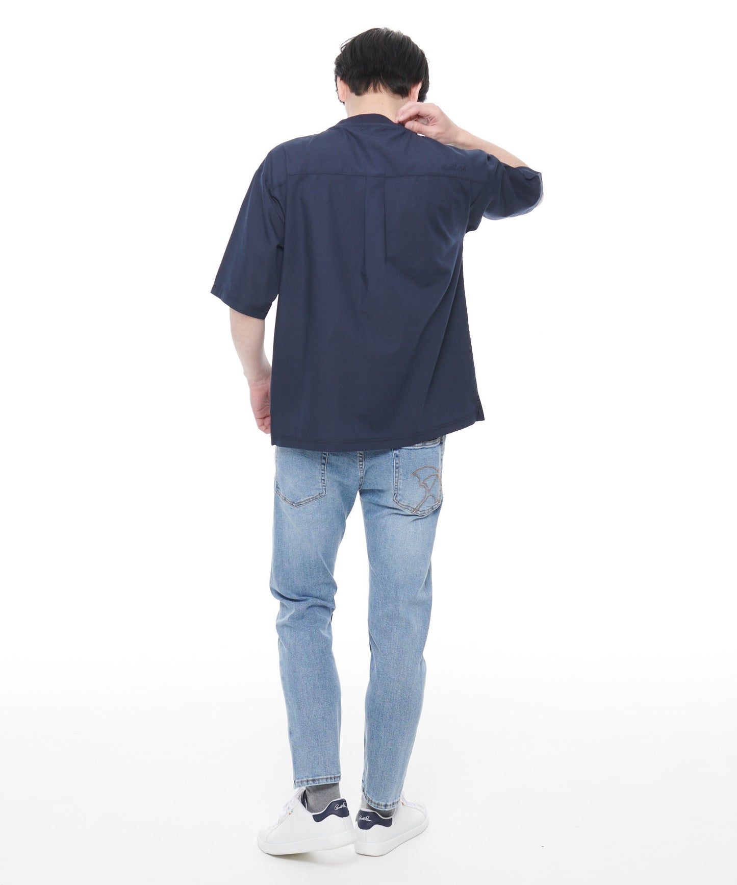 テーパードストレッチデニムパンツ for men's