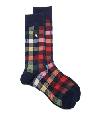 パーマーチェック クルーソックス for men's