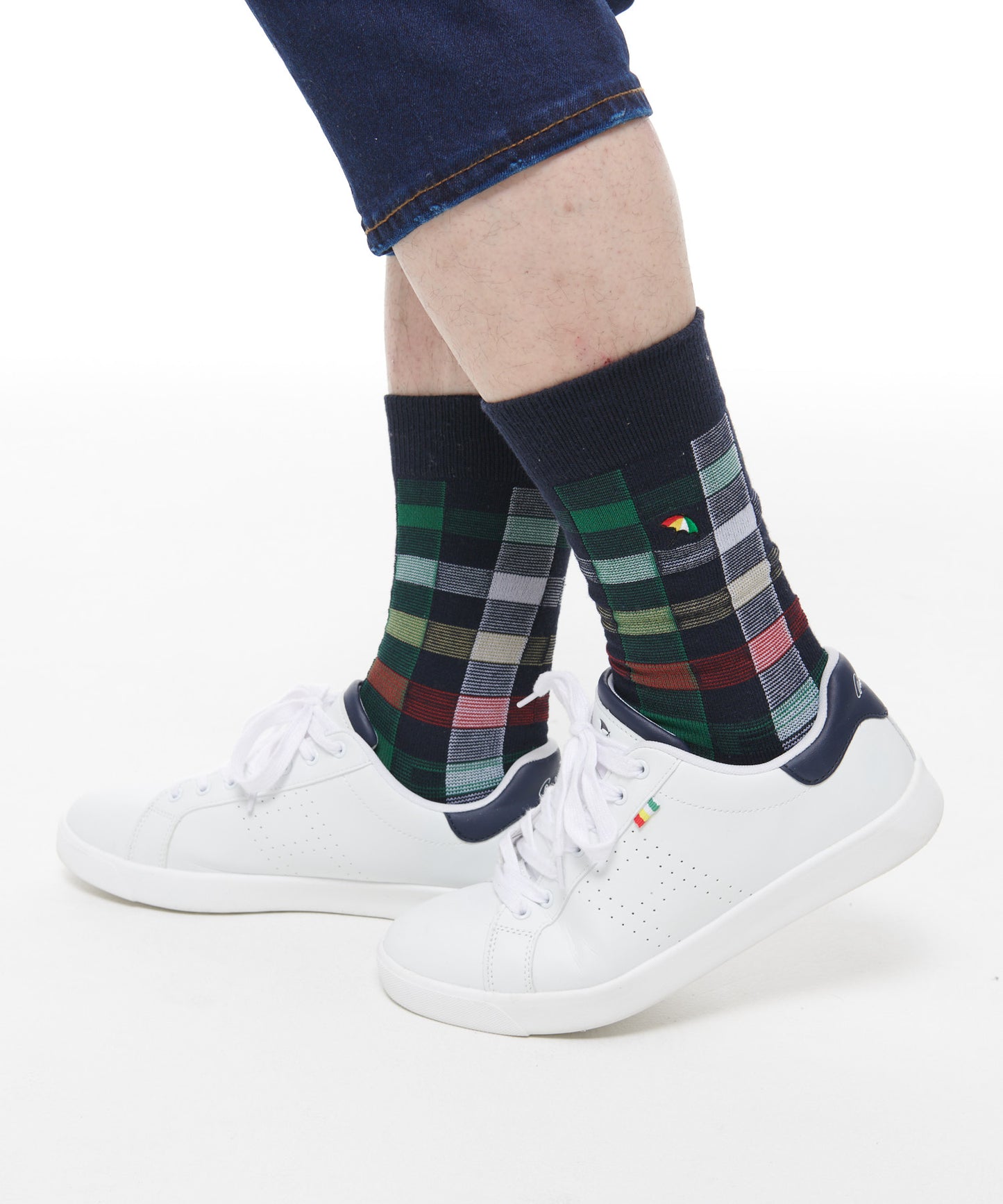 パーマーチェック クルーソックス for men's