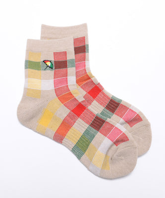 パーマーチェック ショートソックス for ladies'