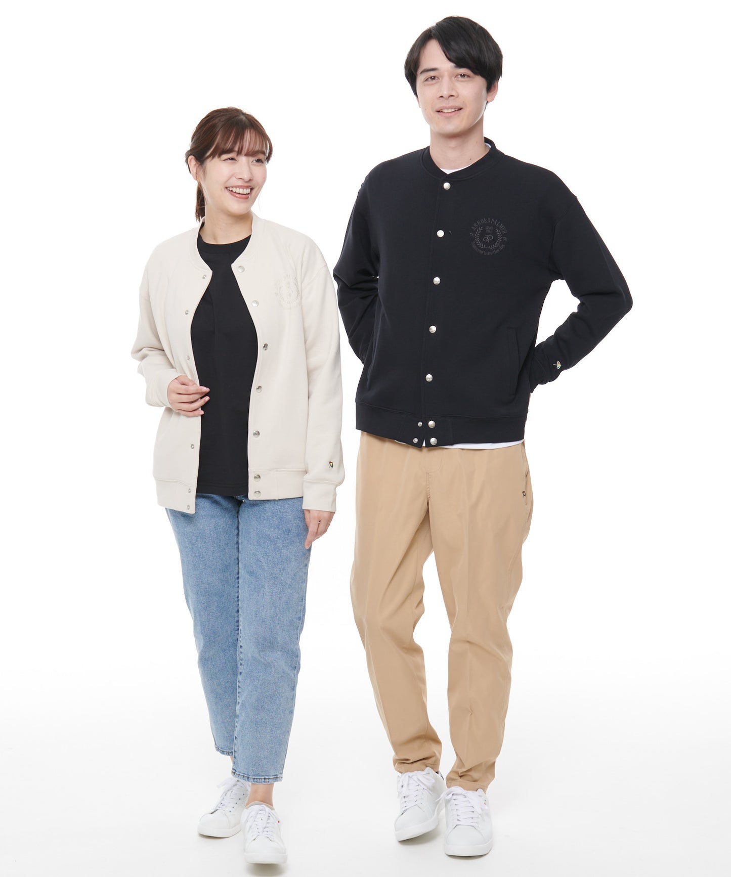【残り2点】エンブレムモチーフ スポンジングシェアブルゾン