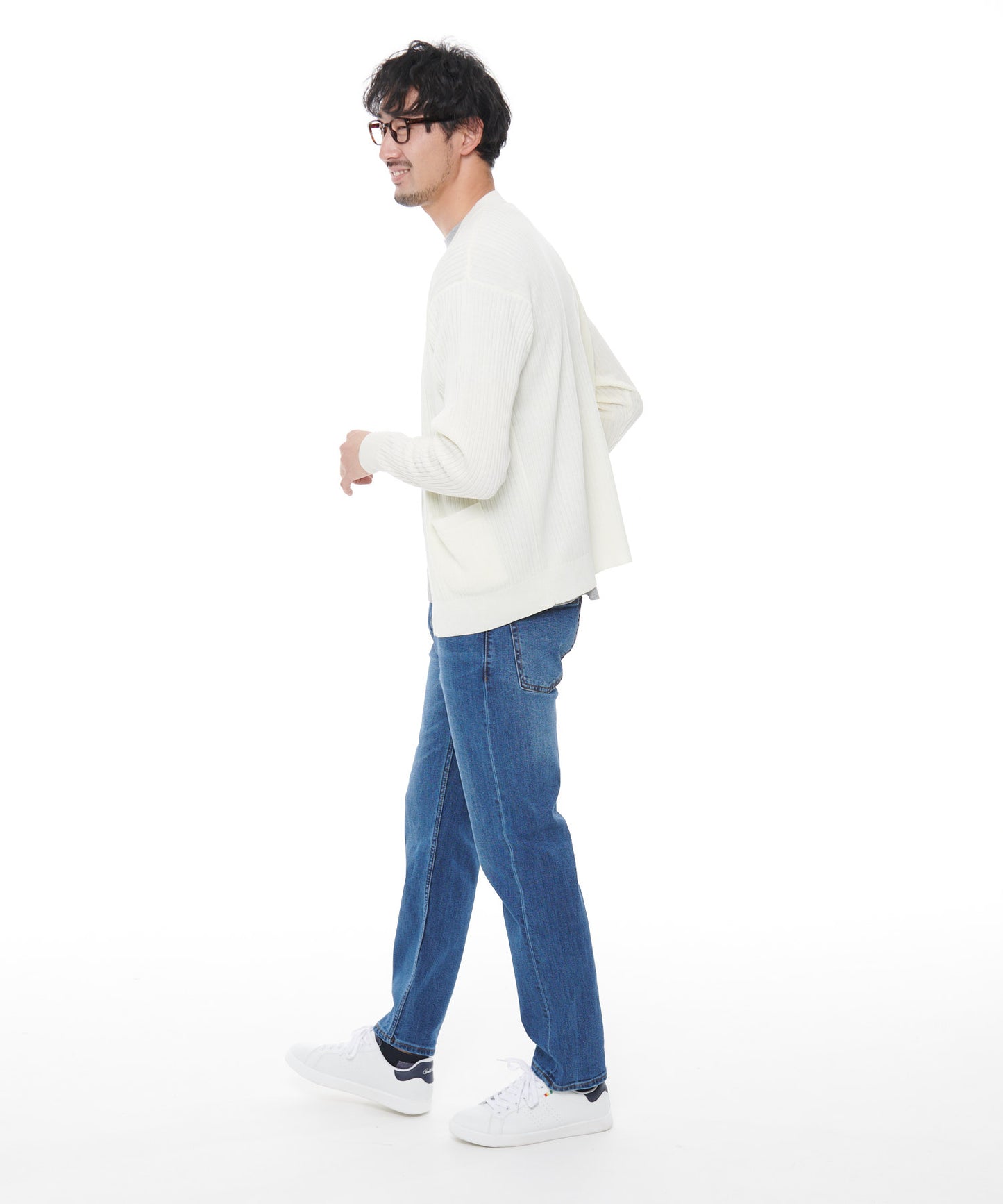 リブニットシェアカーディガン