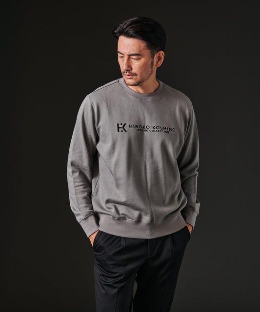 HIROKO KOSHINO  USAコットン刺繍裏毛トレーナー