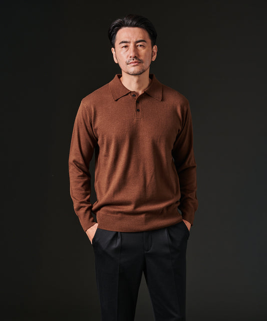 HIROKO KOSHINO  ウォッシャブルニットポロ