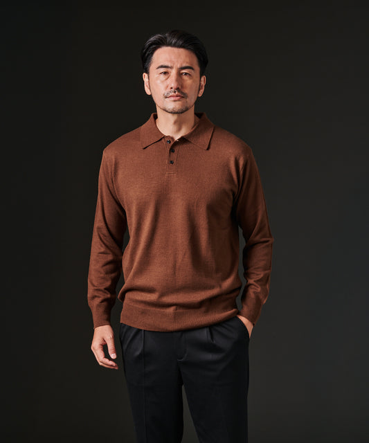 HIROKO KOSHINO ウォッシャブルニットポロ