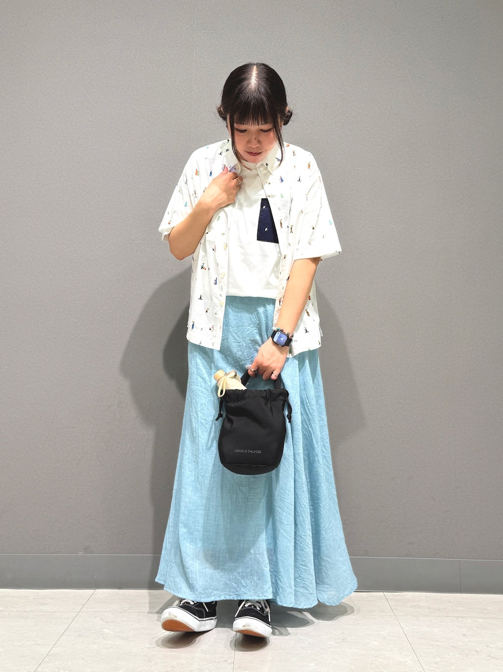 アート総柄 半袖 シェア シャツ