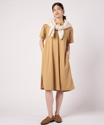 【ポイント5倍】Aライン ポロワンピース