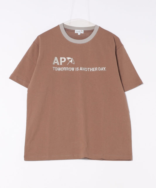 Arnold Palmer　シェア ロゴプリント トリムTシャツ