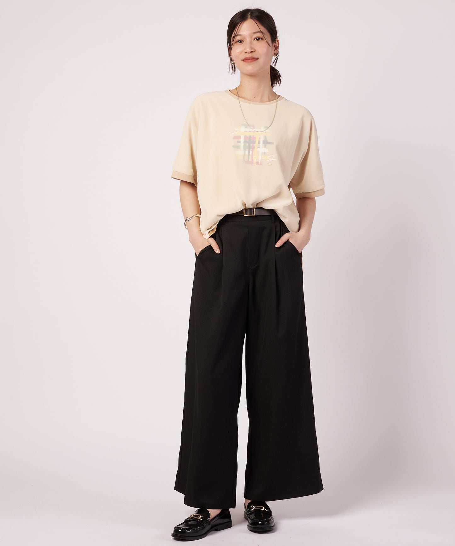 レイヤード グラフィック Tシャツ