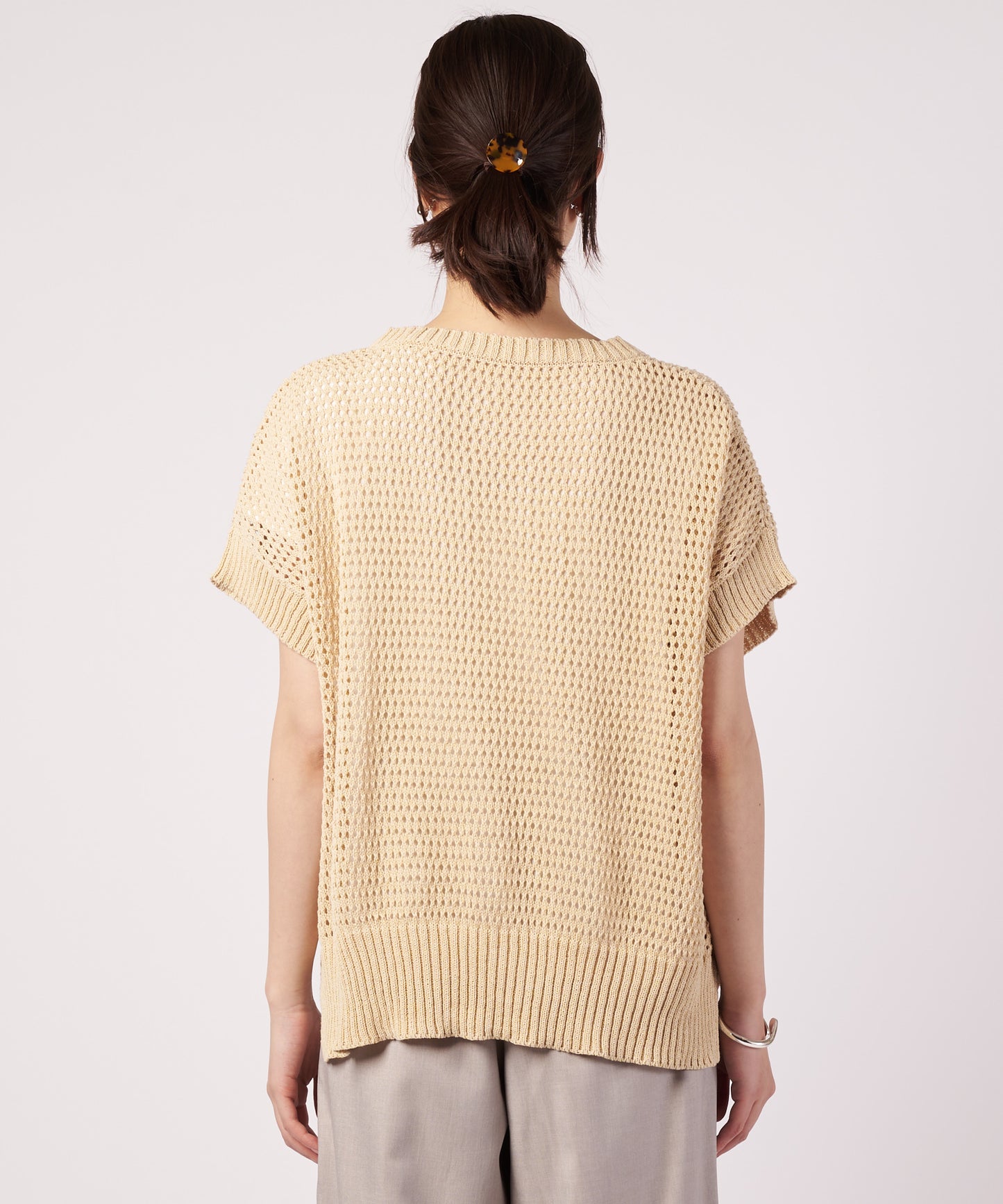 メッシュニット プルオーバー + レイヤードT セット