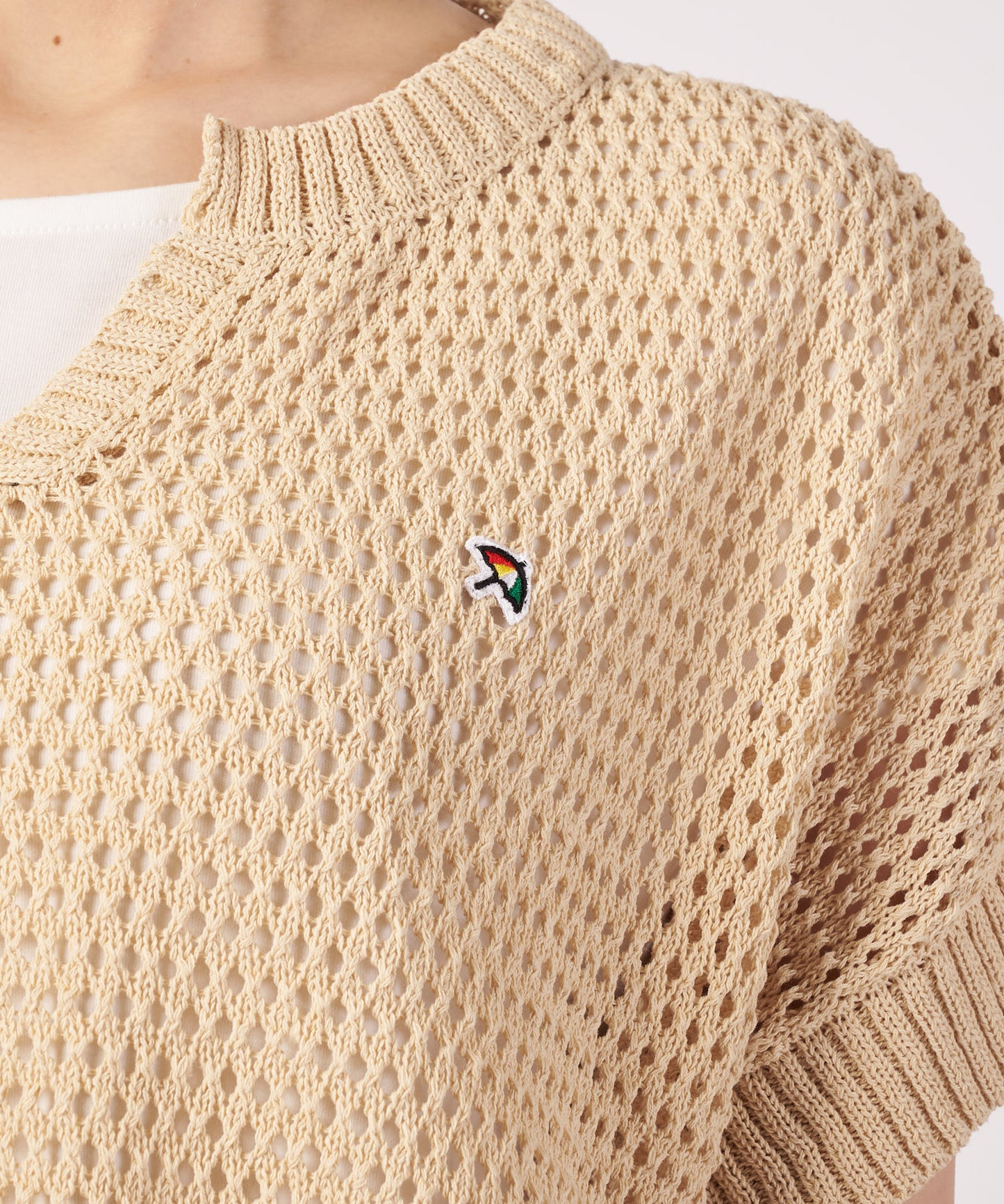 メッシュニット プルオーバー + レイヤードT セット