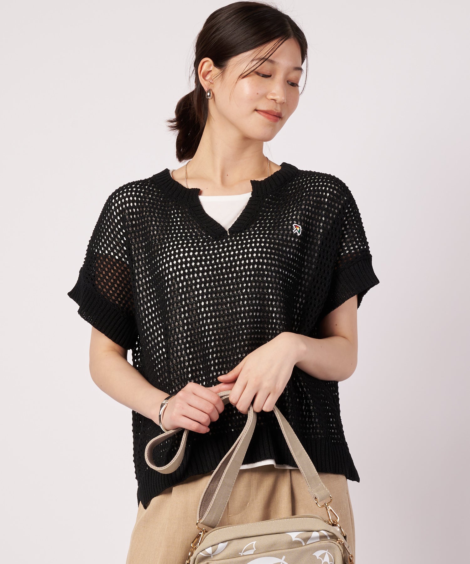 JULIUS レイヤードメッシュカットソー メッシュニット プルオーバー + レイヤードT セット（Tシャツ