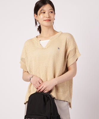 メッシュニット プルオーバー + レイヤードT セット