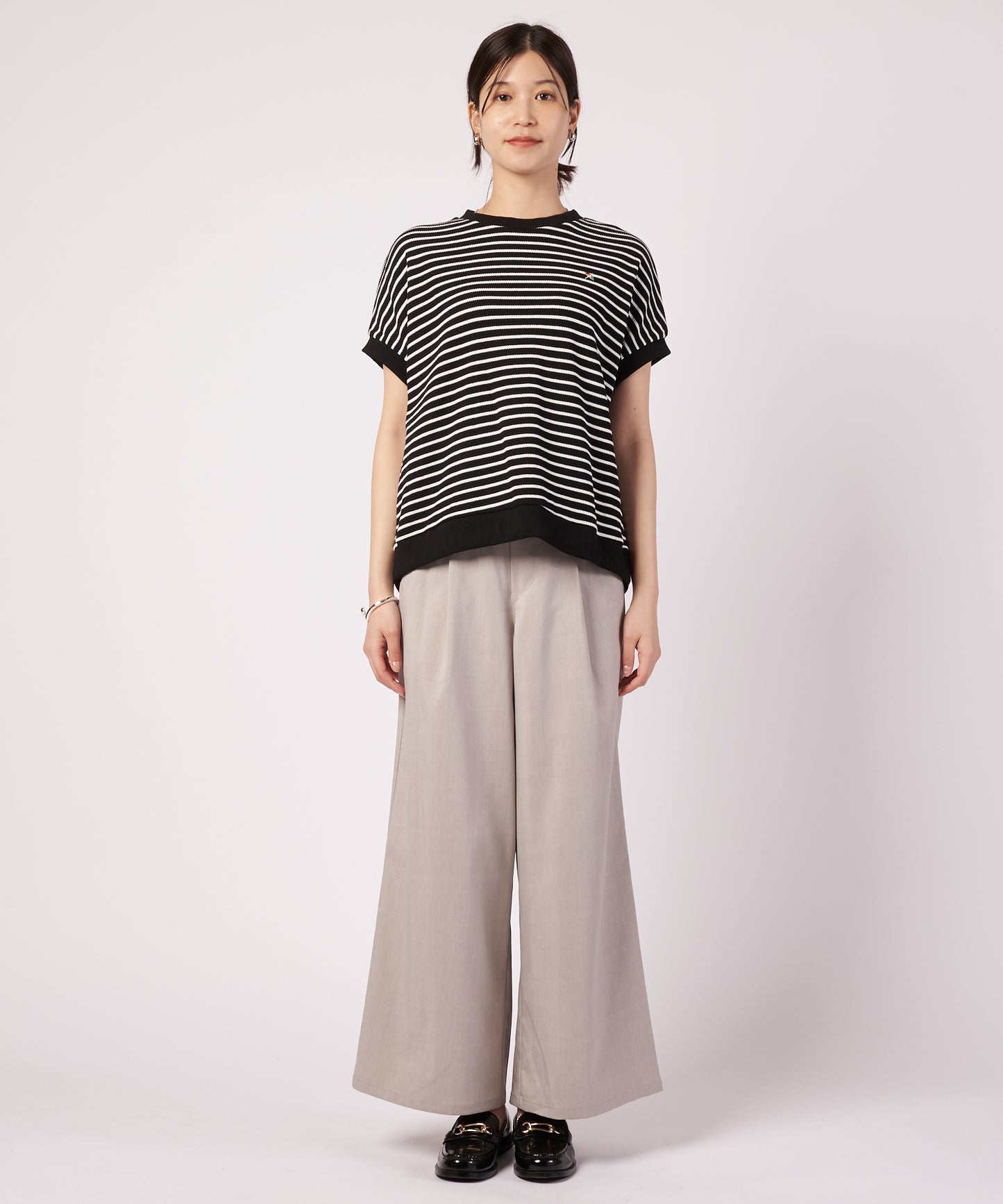 ワッフルボーダー フレンチ Tシャツ