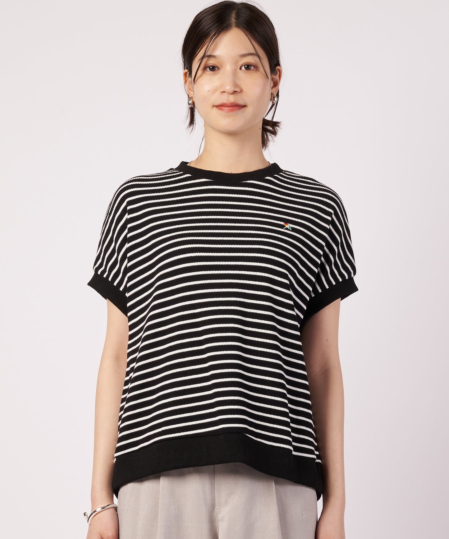 ワッフルボーダー フレンチ Tシャツ