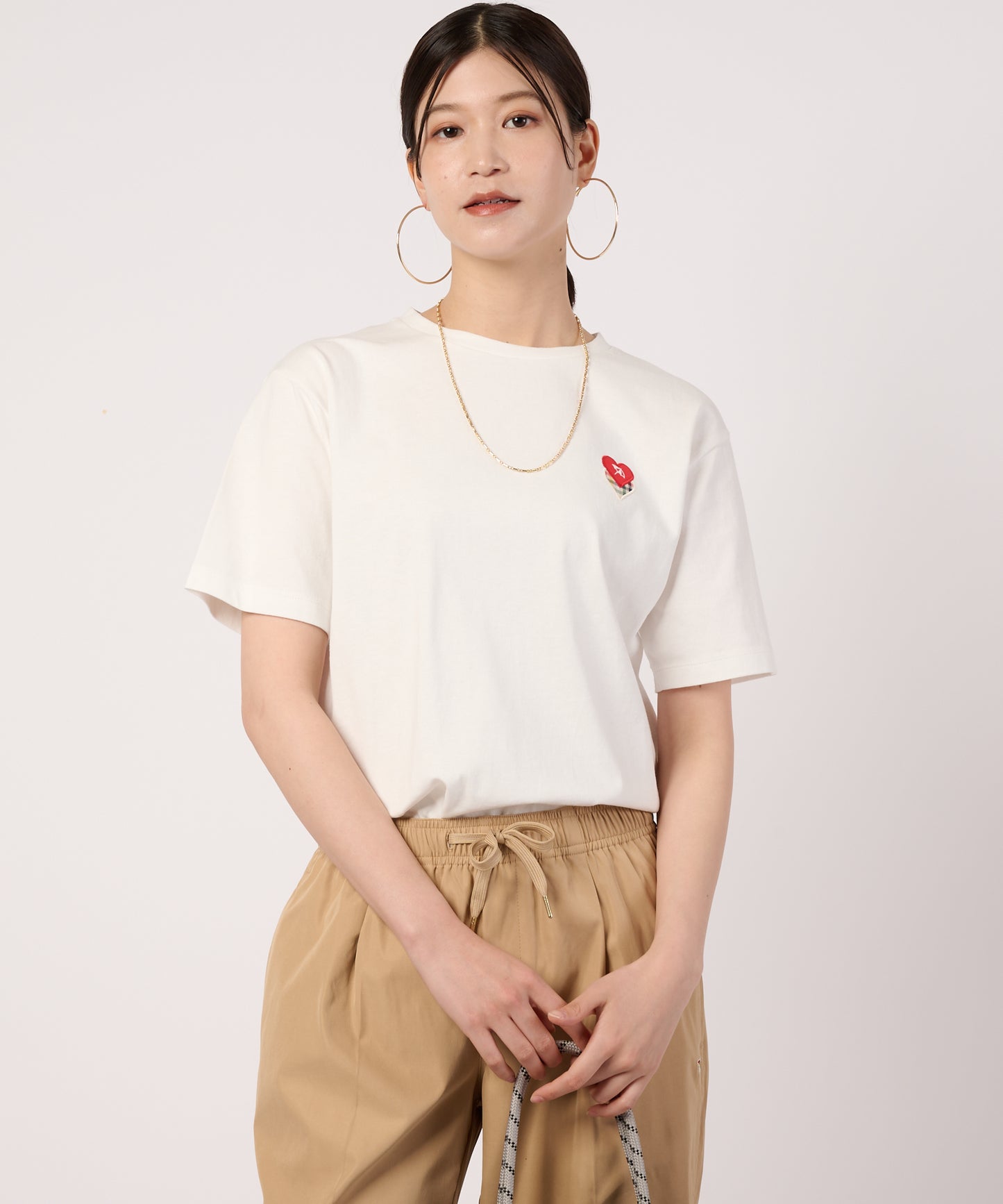 ハートモチーフ シェア Tシャツ