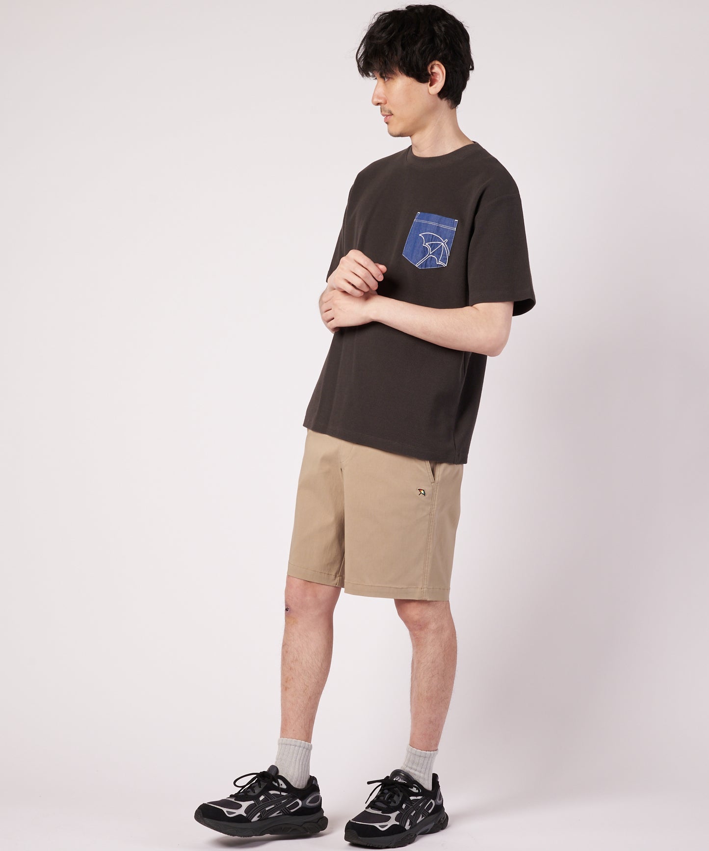 シェア サーフニット 異素材ポケットTシャツ