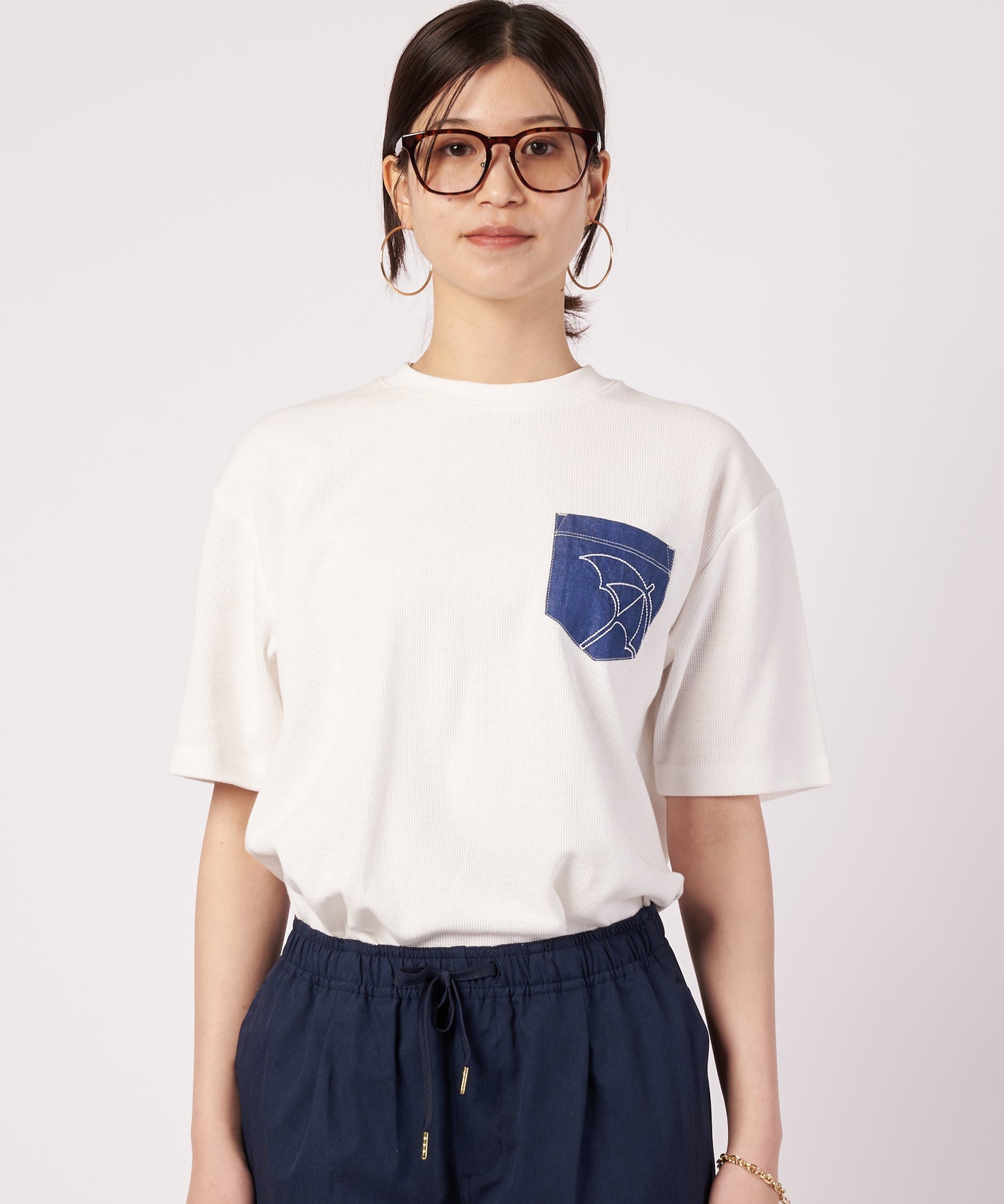 シェア サーフニット 異素材ポケットTシャツ