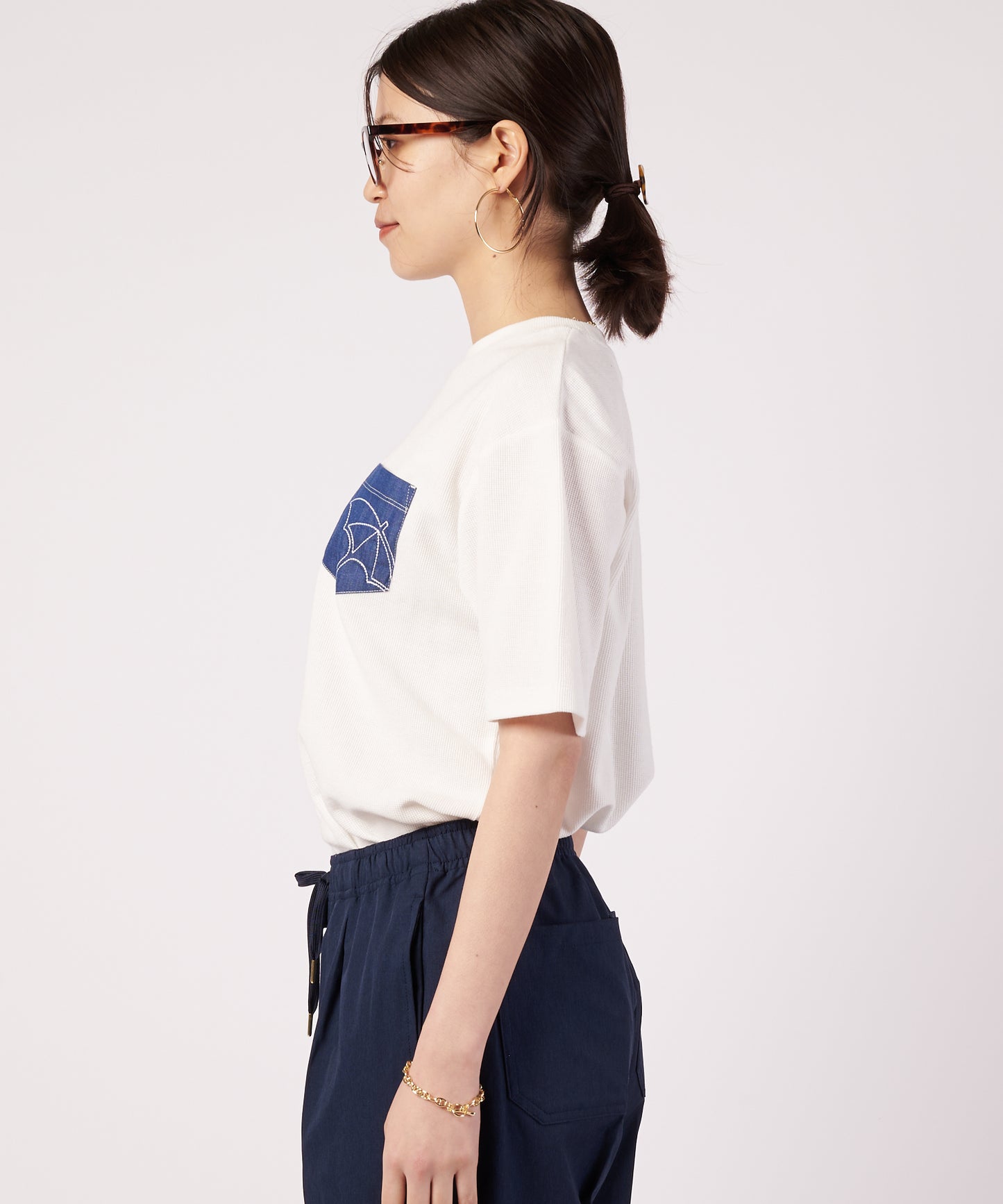 シェア サーフニット 異素材ポケットTシャツ