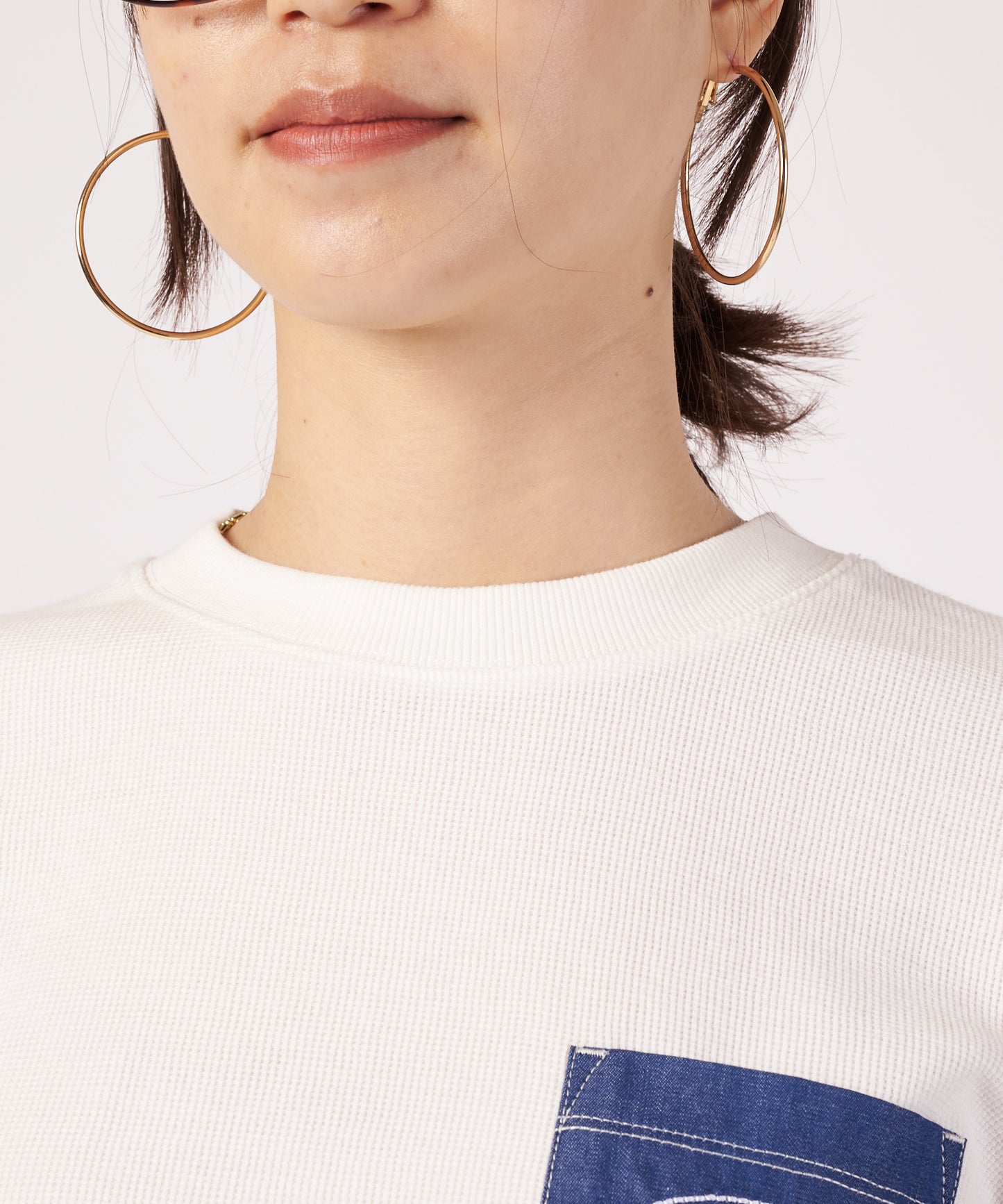 シェア サーフニット 異素材ポケットTシャツ