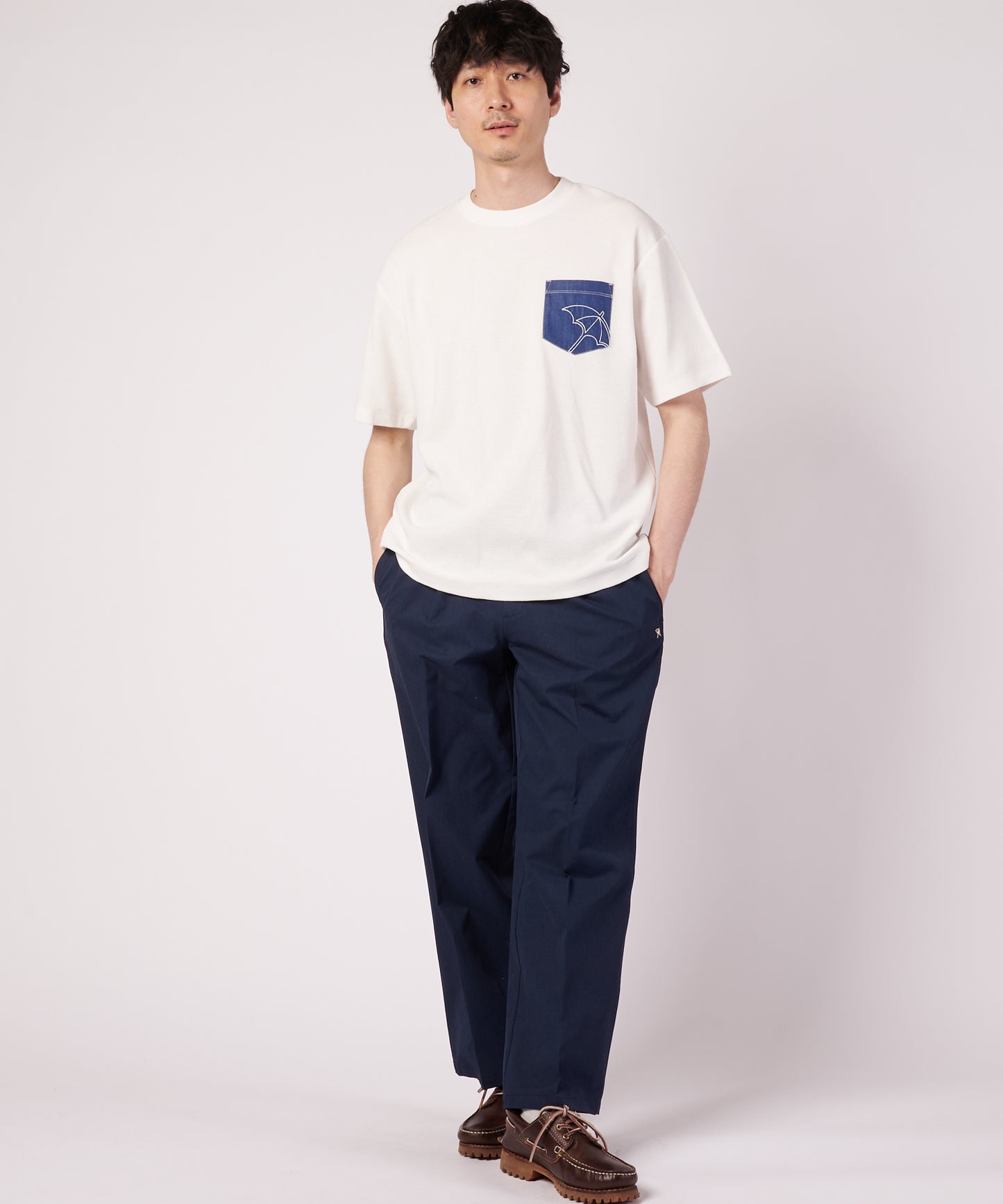 シェア サーフニット 異素材ポケットTシャツ