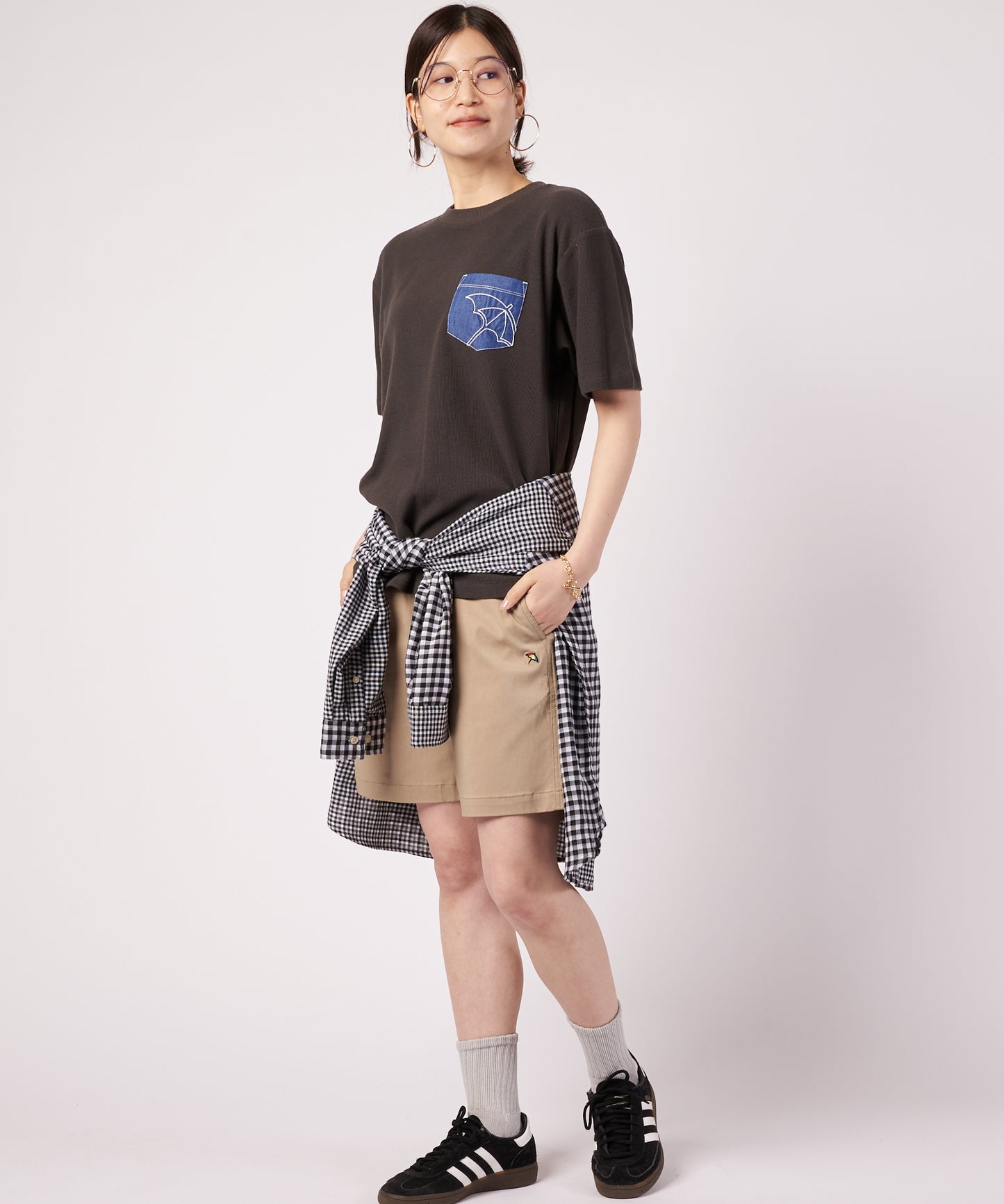 シェア サーフニット 異素材ポケットTシャツ