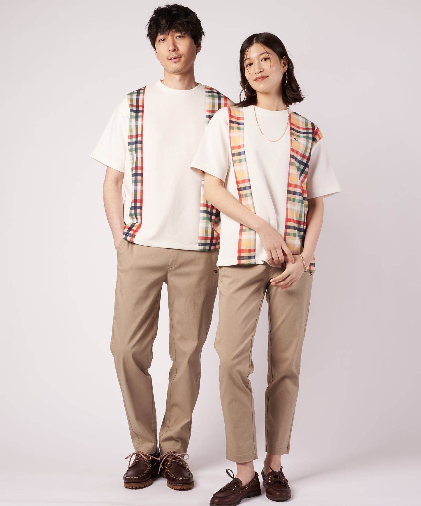 【ポイント5倍】シェア パーマーチェック ドッキング Tシャツ