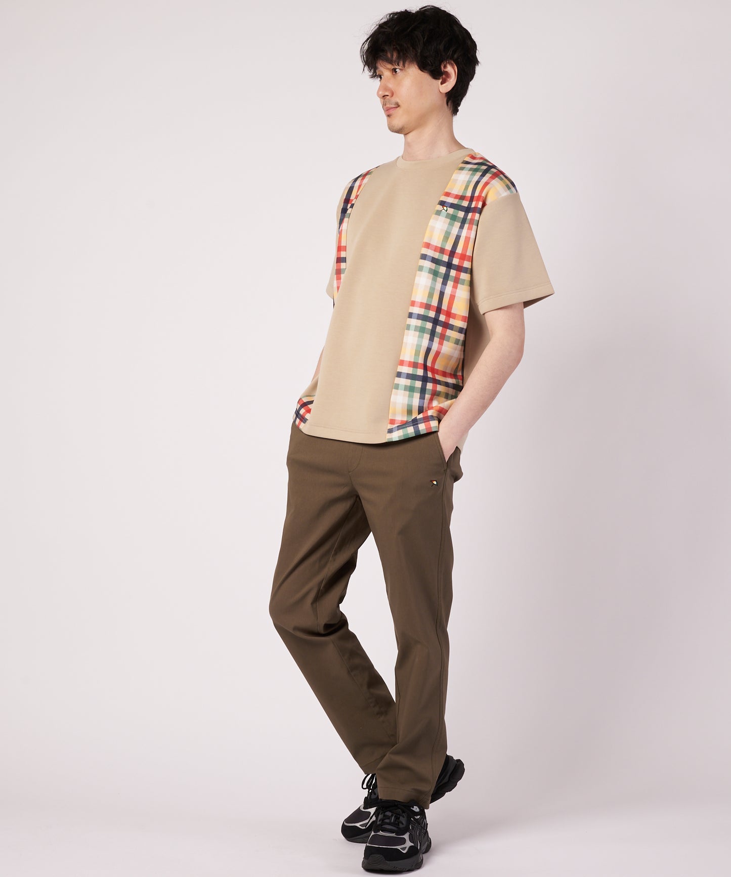 【ポイント5倍】シェア パーマーチェック ドッキング Tシャツ