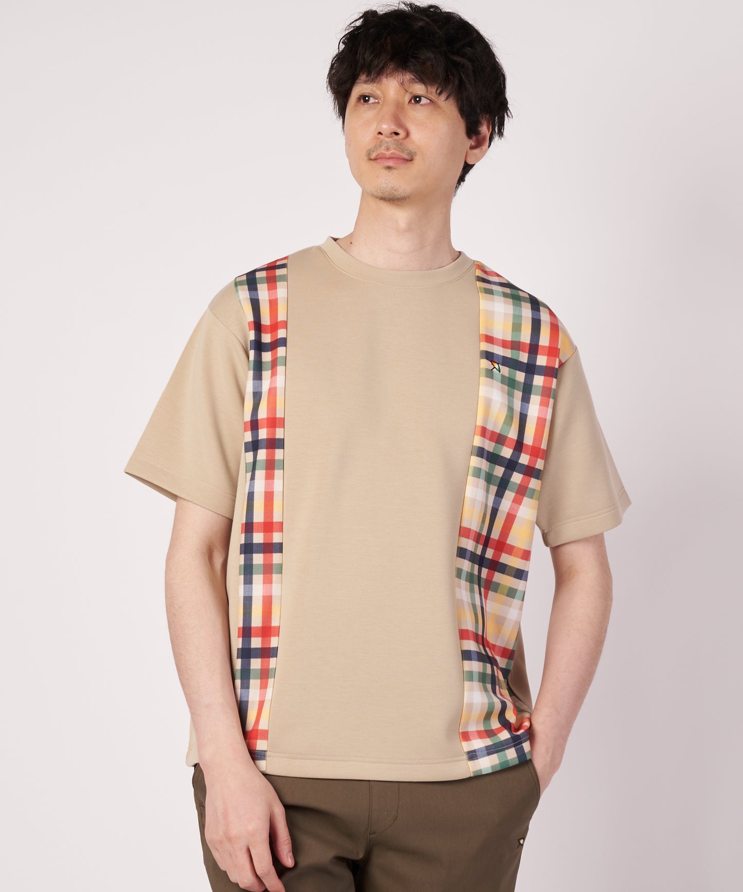 【ポイント5倍】シェア パーマーチェック ドッキング Tシャツ