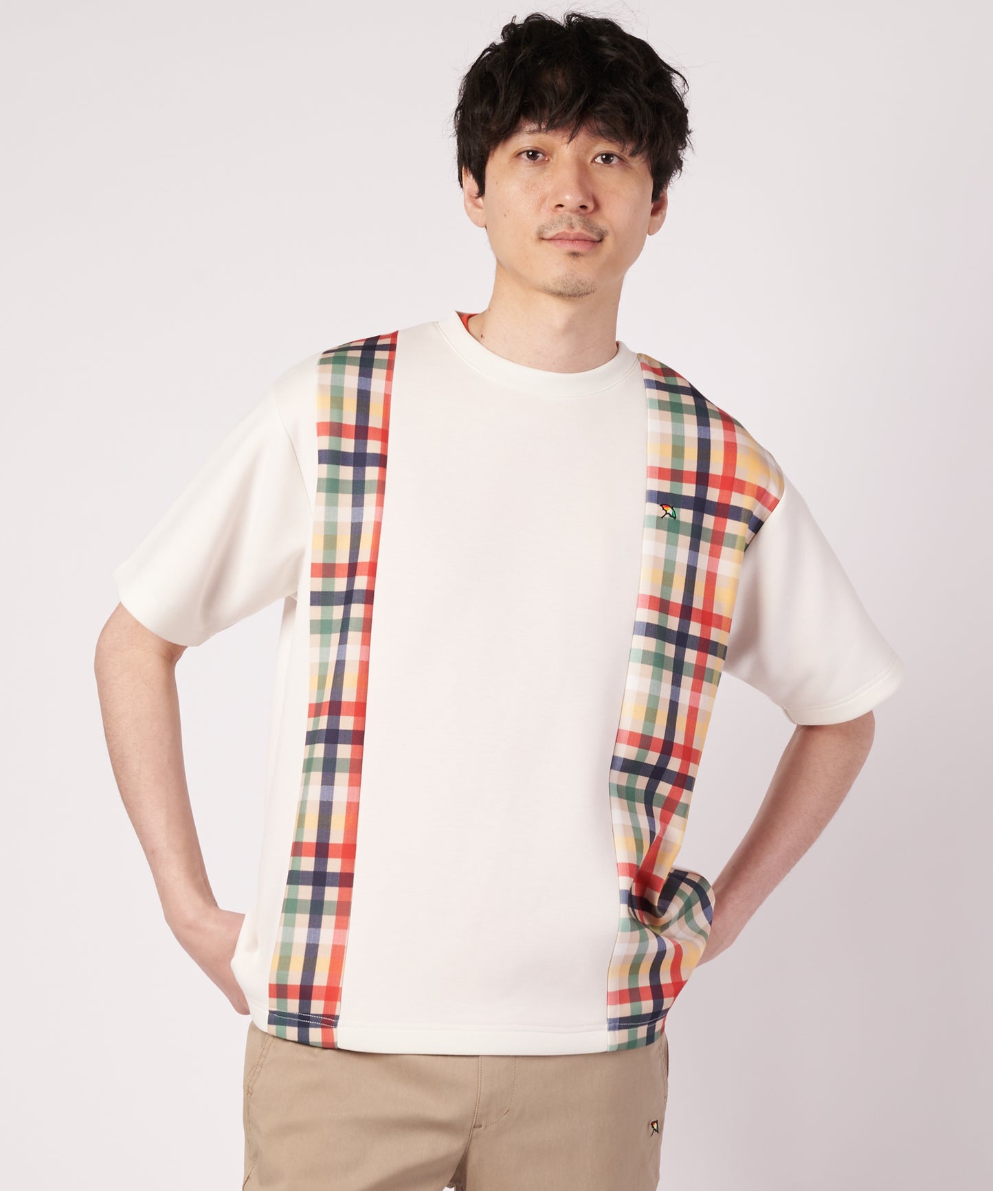 【ポイント5倍】シェア パーマーチェック ドッキング Tシャツ