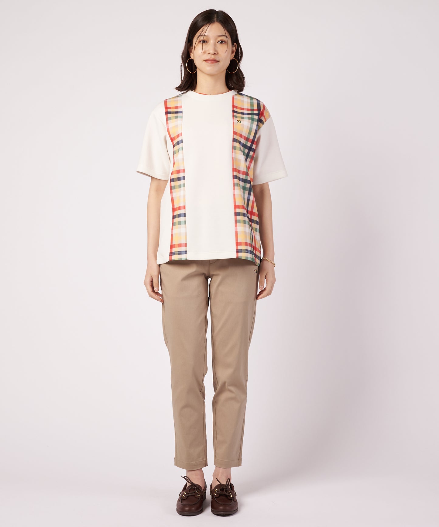 【ポイント5倍】シェア パーマーチェック ドッキング Tシャツ