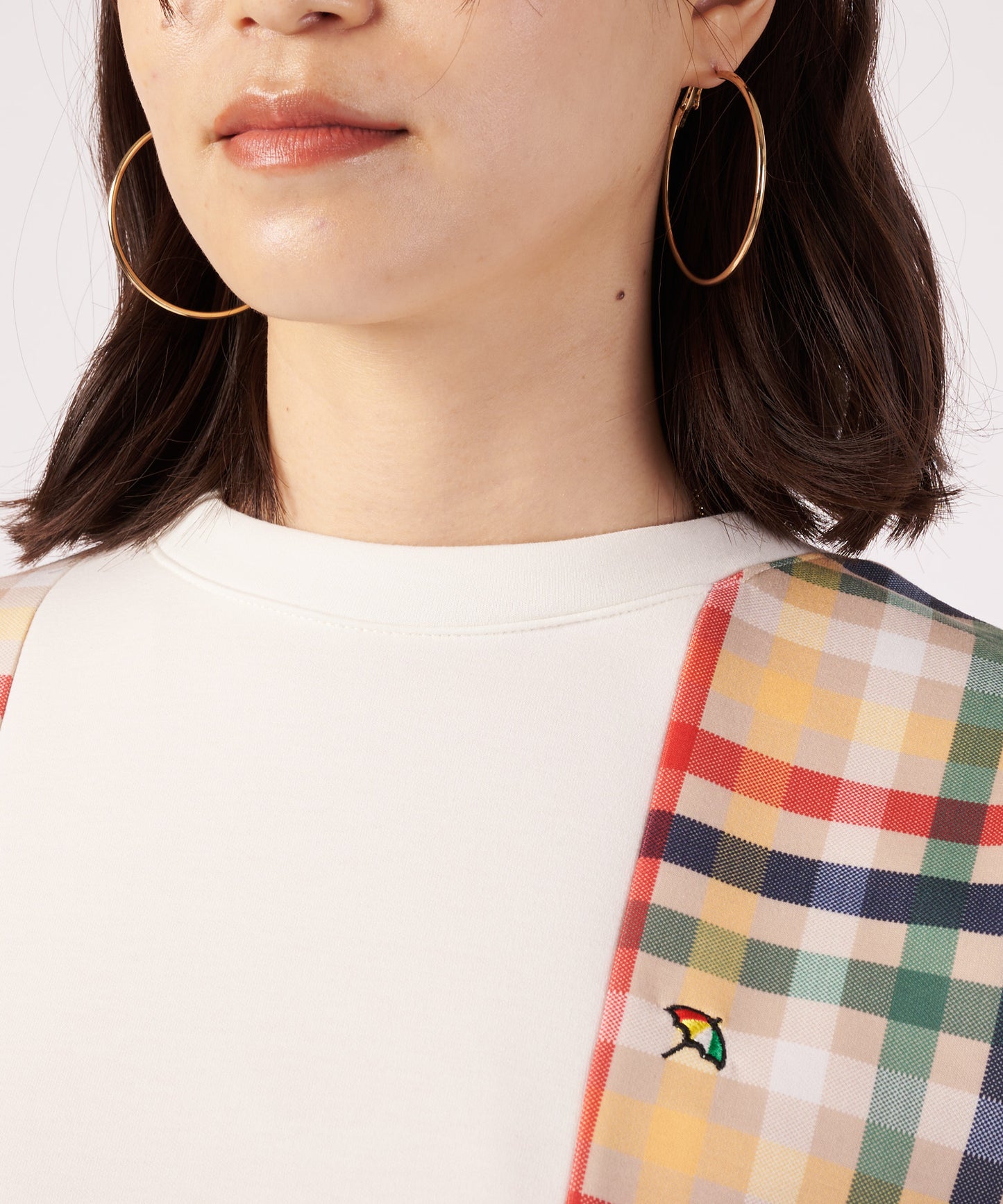 【ポイント5倍】シェア パーマーチェック ドッキング Tシャツ