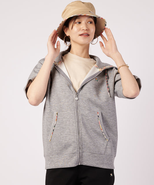 Arnold Palmer　 ライトダンボール シェア 半袖 ジップパーカー