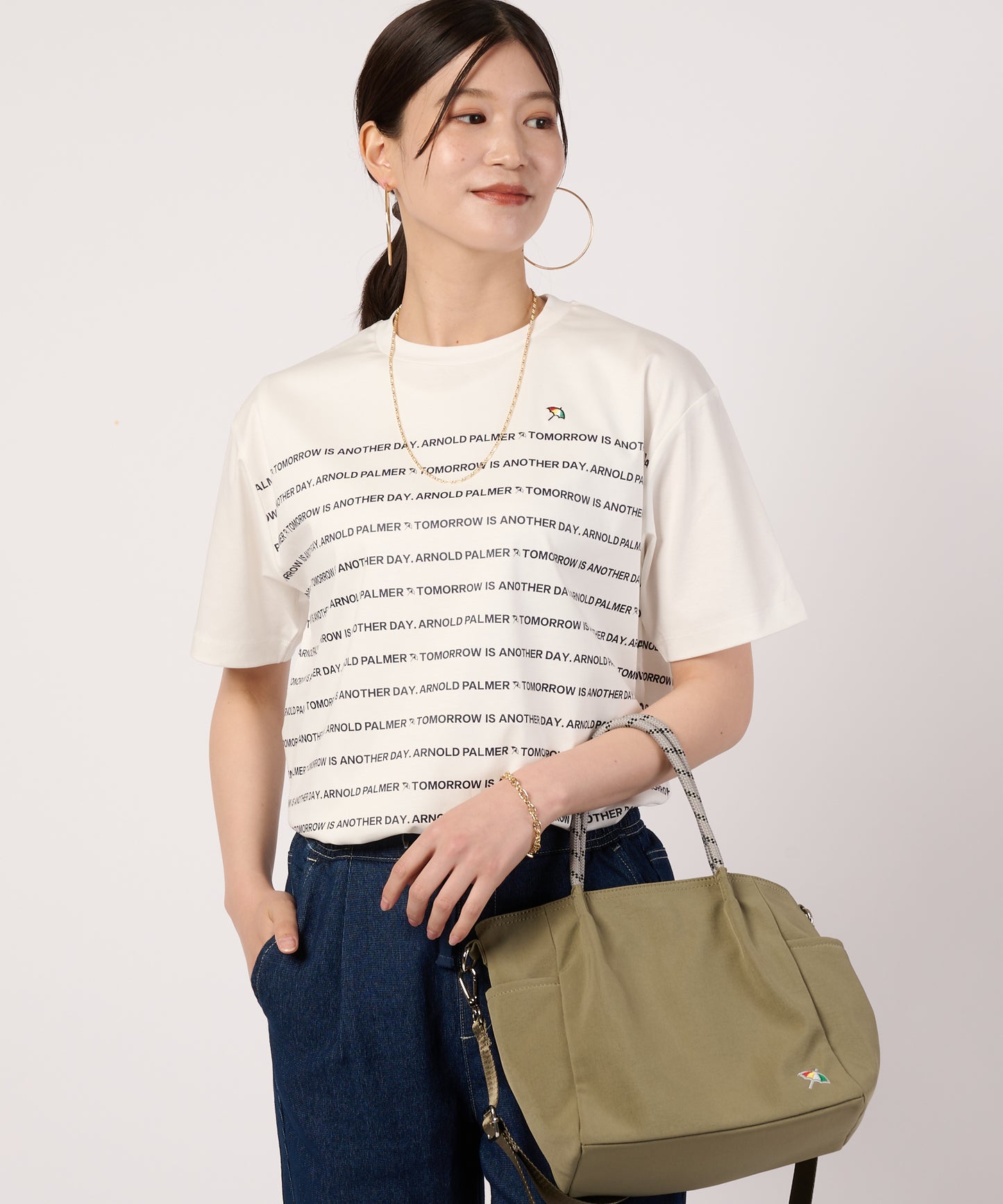 シェア　APパネルロゴボーダーTシャツ