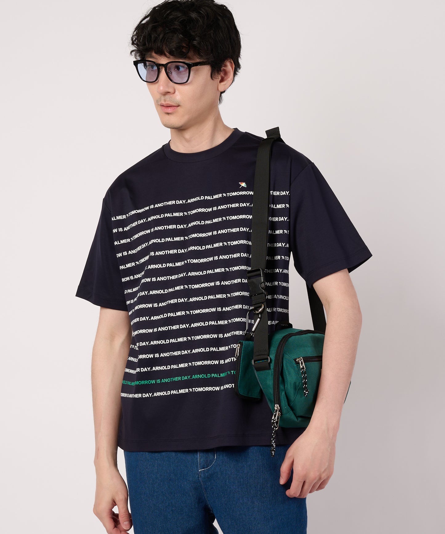 シェア　APパネルロゴボーダーTシャツ