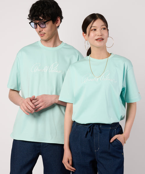 アーノルド パーマー(Arnold Palmer)シェア　ハンドメイド刺繍ラウンドヘムTシャツ