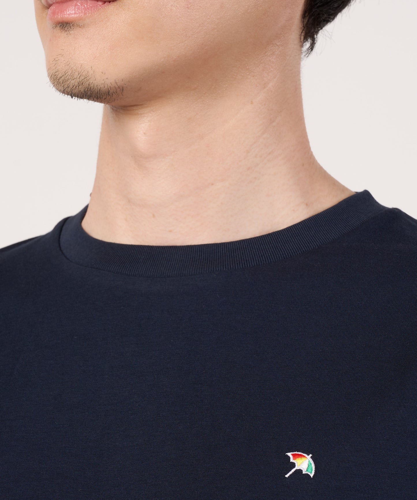 シェア　パーマーチェックリブ　ドッキングTシャツ