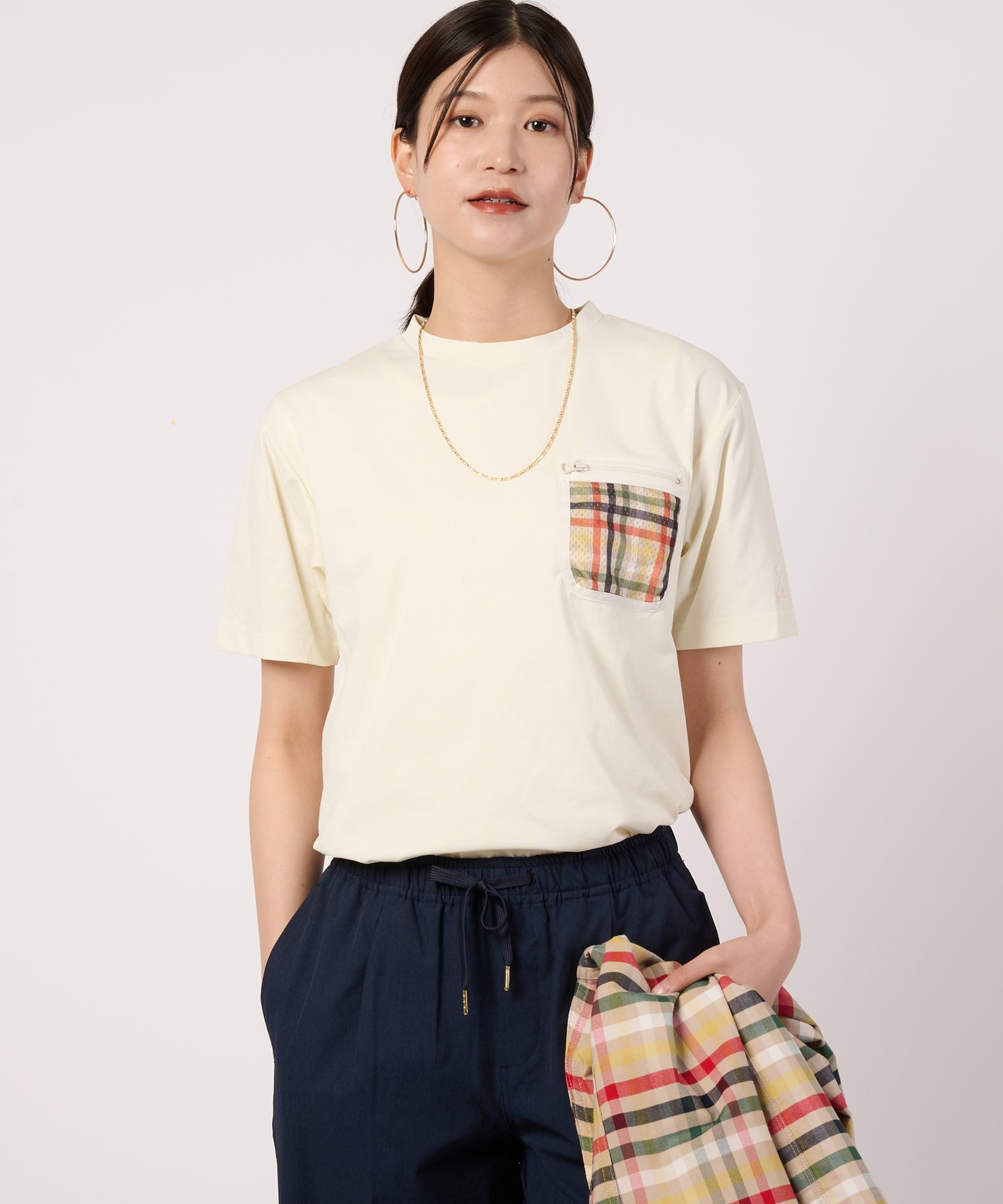 タウン&レジャー　シェア　ポケットメッシュTシャツ