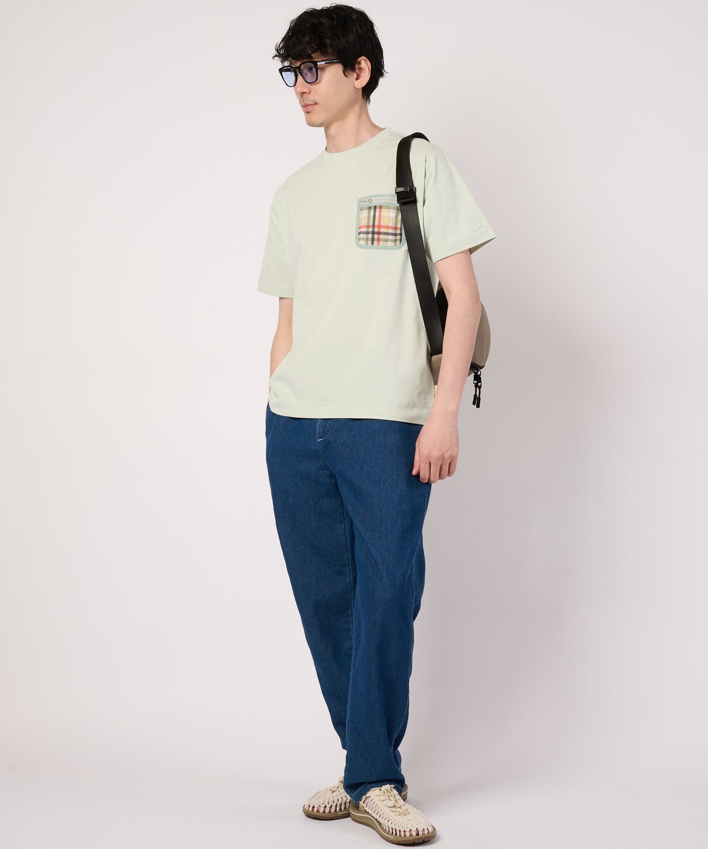 タウン&レジャー　シェア　ポケットメッシュTシャツ