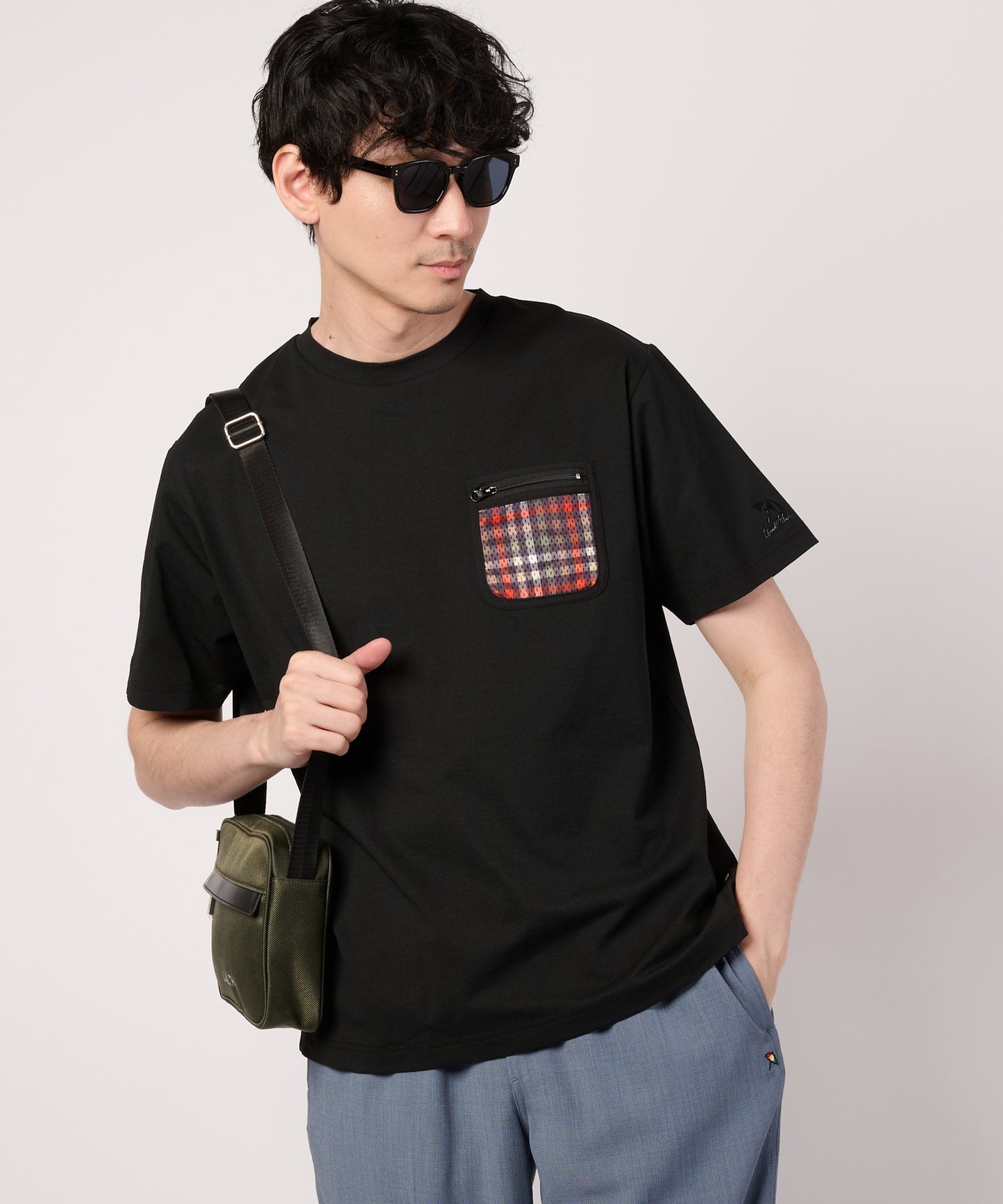 タウン&レジャー　シェア　ポケットメッシュTシャツ