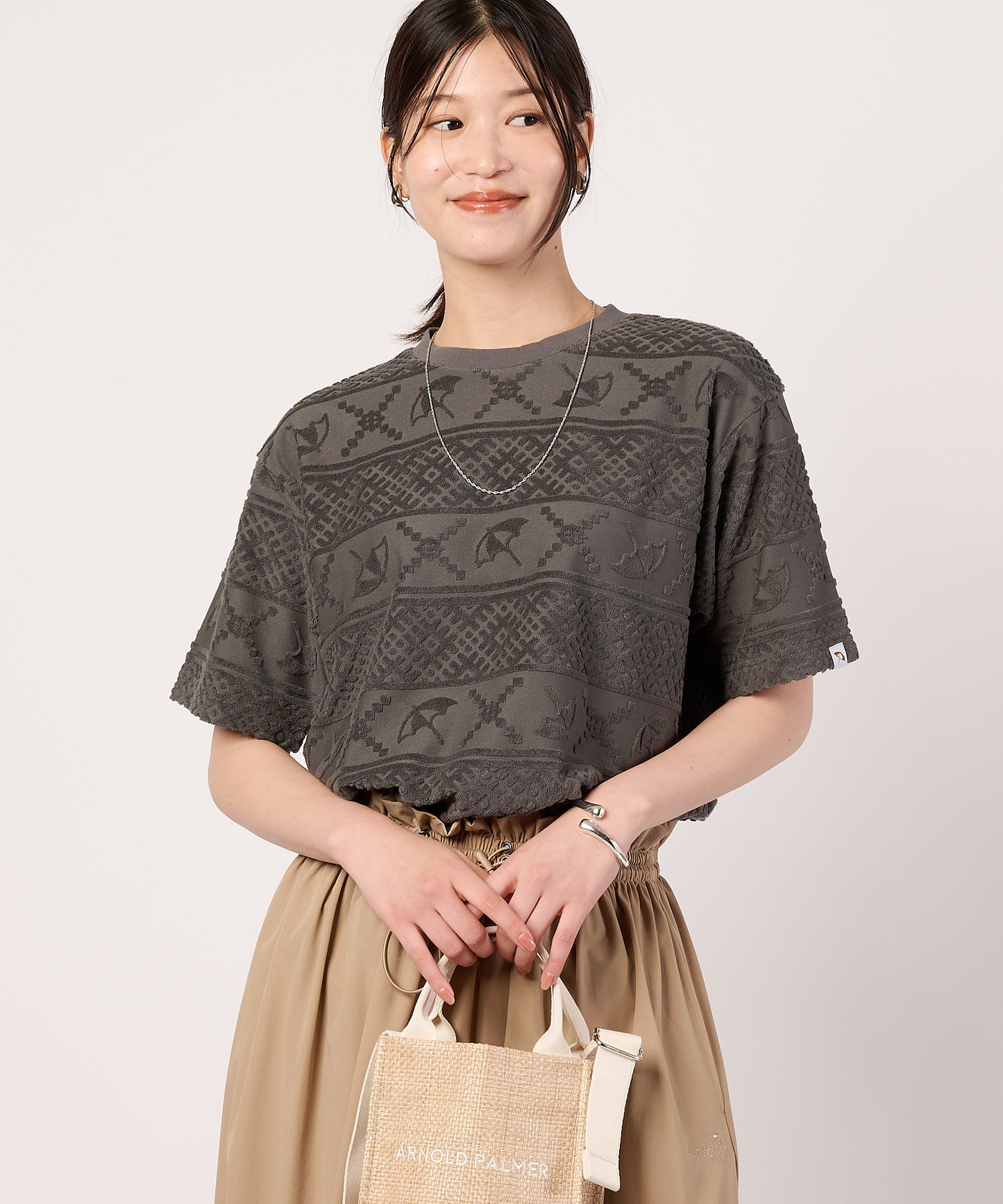 シェア　アンブレラパイルジャガードTシャツ