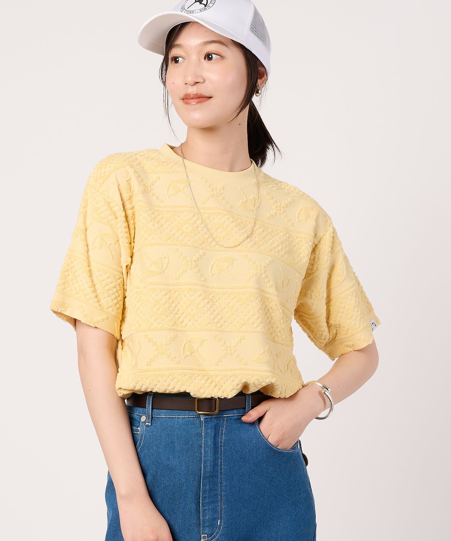 シェア　アンブレラパイルジャガードTシャツ