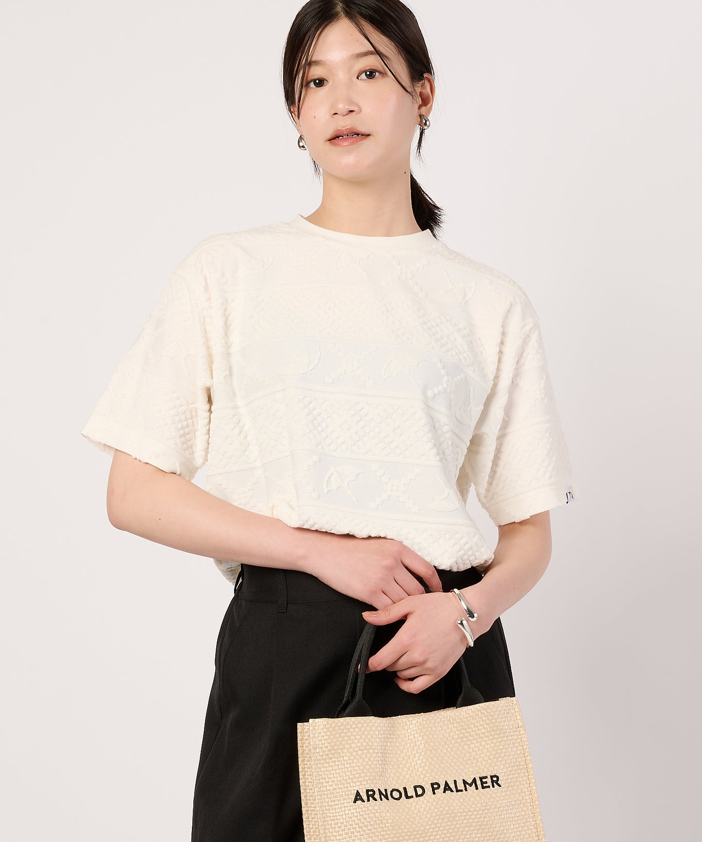 シェア　アンブレラパイルジャガードTシャツ