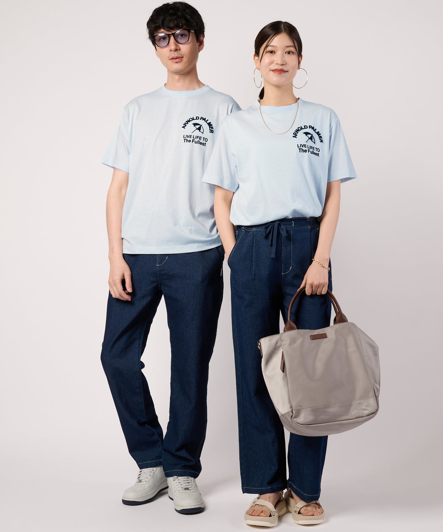 【汗ジミ防止】シェア　サガラ刺繍ロゴTシャツ